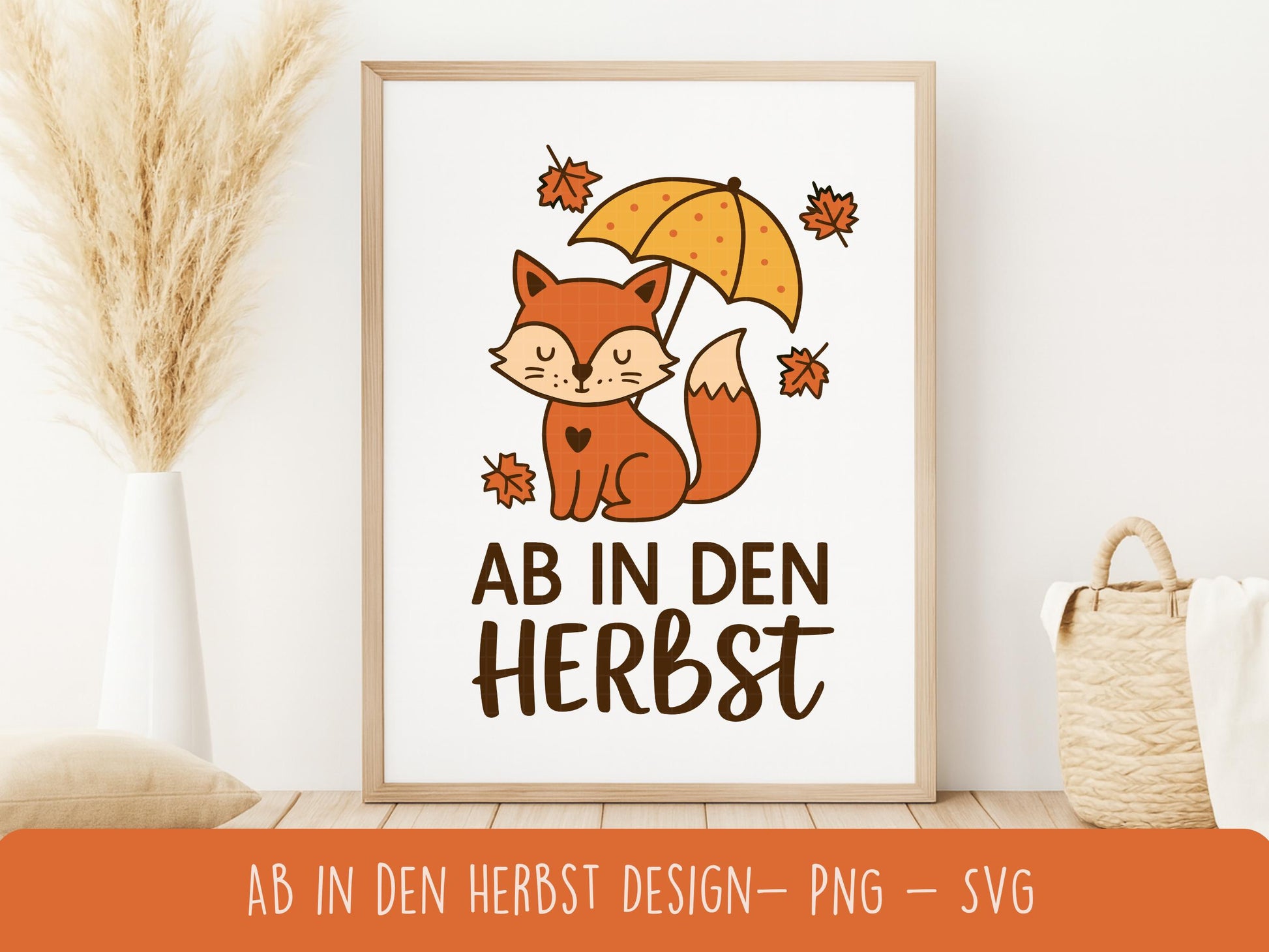 Herbst Plotterdatei Fuchs – Ab in den Herbst SVG – Laserdatei Herbstdeko – Bastelidee Cricut Silhouette – DIY Sublimation & Geschenkidee