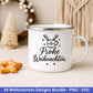 Weihnachten SVG Bundle – Plotterdatei & Laserdatei | Deutsche Sprüche Wintermotive (Kranz, Dorf, Kirche, Schneekugel) | PNG SVG | Cricut