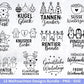 Weihnachten Plotterdatei und Laserdatei Bundle – Wintermotive SVG PNG – Rentier Pinguin Bär Sprüche – DIY Weihnachtsdeko Cricut Silhouette