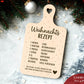 Laserdatei Weihnachtsrezept SVG & PNG – Plotterdatei Weihnachten – Schneidebrett Gravur Vorlage – Geschenkidee Cricut Silhouette Deko Winter