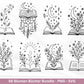 Blumenbuch SVG – Buch-SVG Bundle | Plotterdatei und Laserdatei | Offenes Buch mit Blumen/Wildblumen | Buchliebhaber | PNG Cricut Silhouette