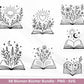 Blumenbuch SVG – Buch-SVG Bundle | Plotterdatei und Laserdatei | Offenes Buch mit Blumen/Wildblumen | Buchliebhaber | PNG Cricut Silhouette