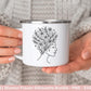 Blumen Frauen Silhouette SVG – Plotterdatei und Laserdatei | Boho Frau mit Blumen & Buch | PNG | Cricut Silhouette | Buchliebhaber Geschenk