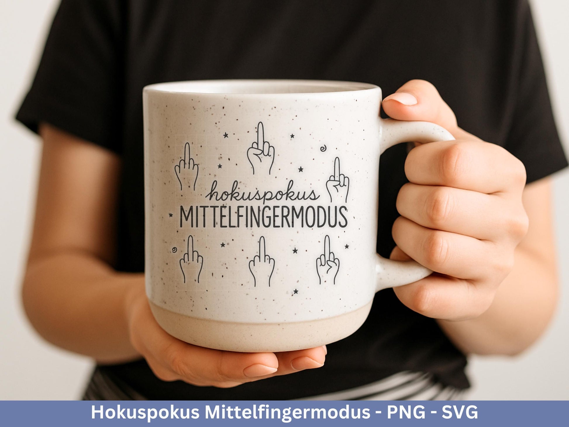 Hokuspokus Mittelfingermodus – Plotterdatei SVG und Laserdatei | Lustige Sprüche für Tasse/Beutel | Geschenk beste Freundin | Cricut