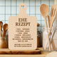 Ehe Rezept SVG – Laserdatei Schneidebrett | Gravurdatei Holz | Küche Spruch Liebe | Hochzeit Geschenkidee | Plotterdatei Cricut Silhouette