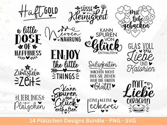Plotterdatei & Laserdatei Keksdosen Sprüche – Plätzchen-Sprüche Designs SVG PNG – Etiketten für Plätzchen-Dosen und Gläser Cricut Silhouette