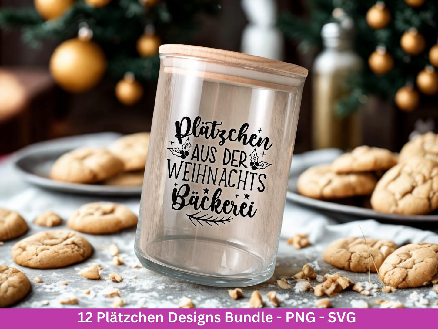 Plotterdatei & Laserdatei Plätzchen Sprüche – SVG PNG – Weihnachten Backen Kekse – Etiketten Deko Keksglas – Geschenkidee Cricut Silhouette