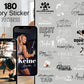 180 Fitness Sticker PNG – Instagram Story | Sport, Gym, Motivation | Basic Deutsch Sprüche | Insta Stories & Reels | Alltag | Good Vibes