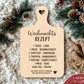 Laserdatei Weihnachtsrezept SVG & PNG – Plotterdatei Weihnachten – Schneidebrett Gravur Vorlage – Geschenkidee Cricut Silhouette Deko Winter