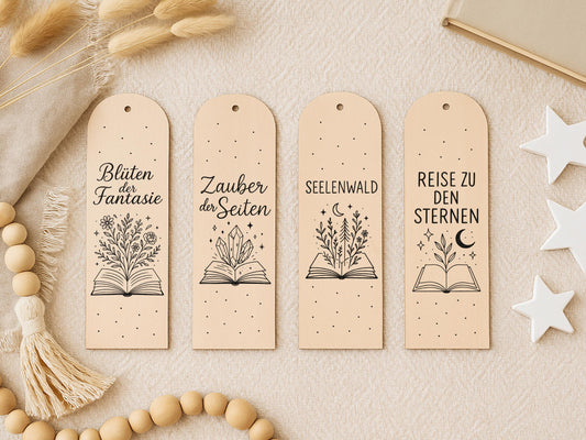 Lesezeichen SVG Laserdatei – Deutsche Sprüche & Bücher Zitate – Plotterdatei Lesen Kaffee – Geschenkidee für Bücherfreunde Cricut Silhouette
