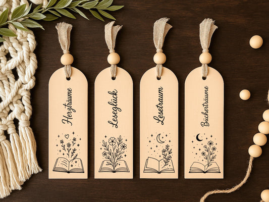 Laserdatei & Plotterdatei Lesezeichen SVG PNG – Deutsche Sprüche Bücher Zitate – Geschenkidee für Bücherfreunde – Cricut Silhouette Lesen