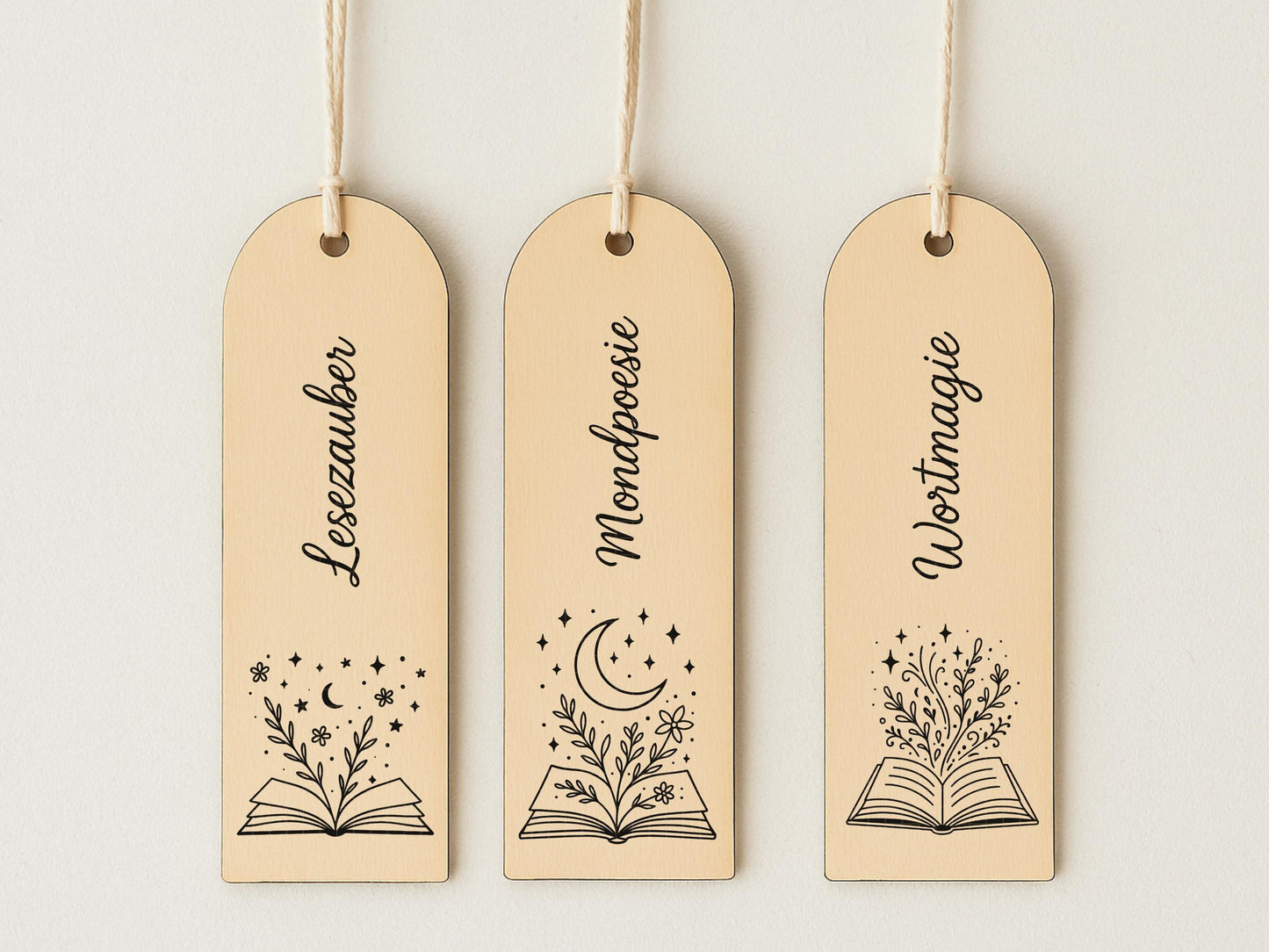 Laserdatei & Plotterdatei Lesezeichen SVG PNG – Deutsche Sprüche Bücher Zitate – Geschenkidee für Bücherfreunde – Cricut Silhouette Lesen