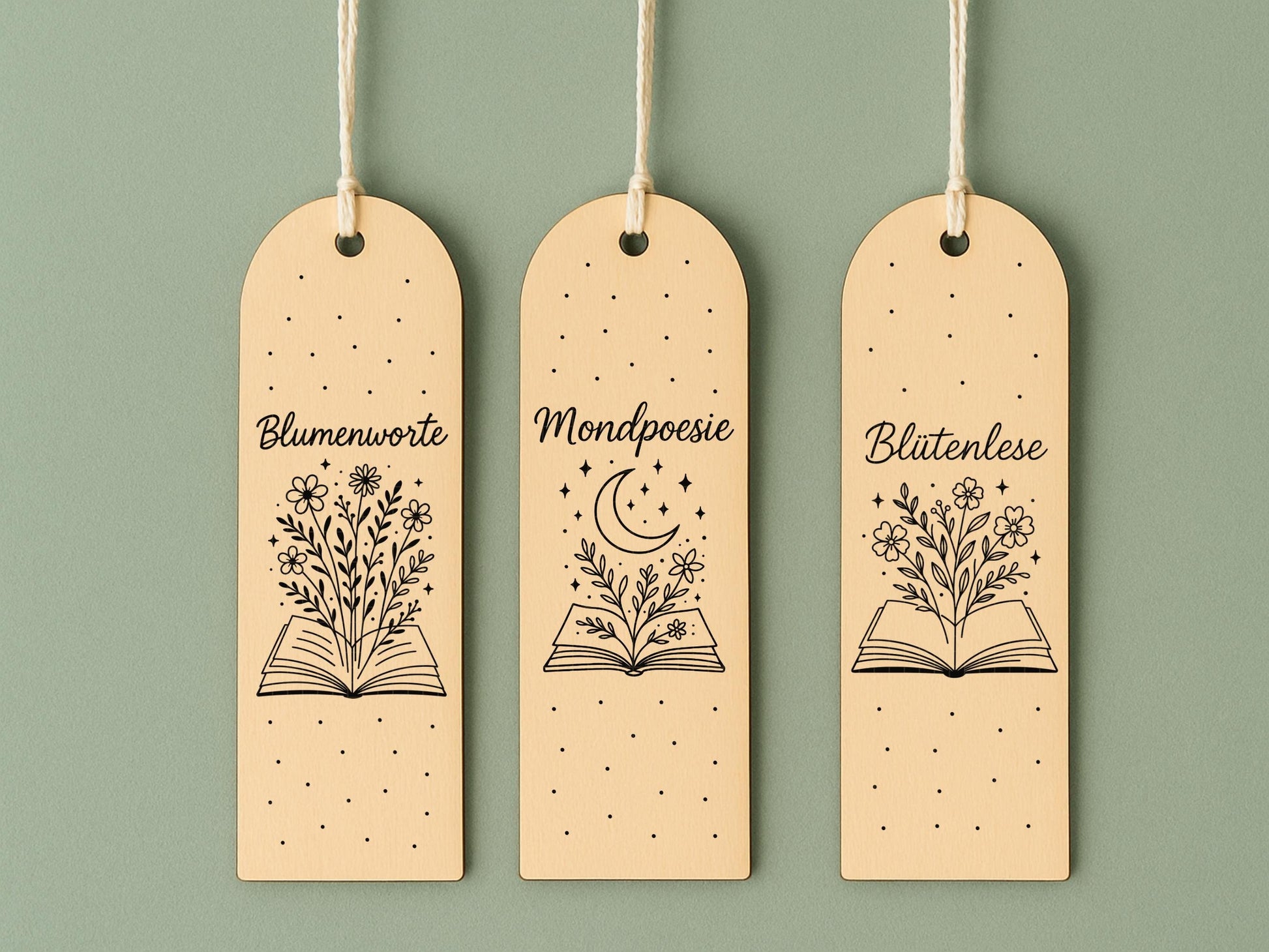 Lesezeichen SVG Datei – Laserdatei & Plotterdatei mit Sprüchen – Bücherliebe Zitate für Gravur und Plotten – Geschenkidee für Leseratten
