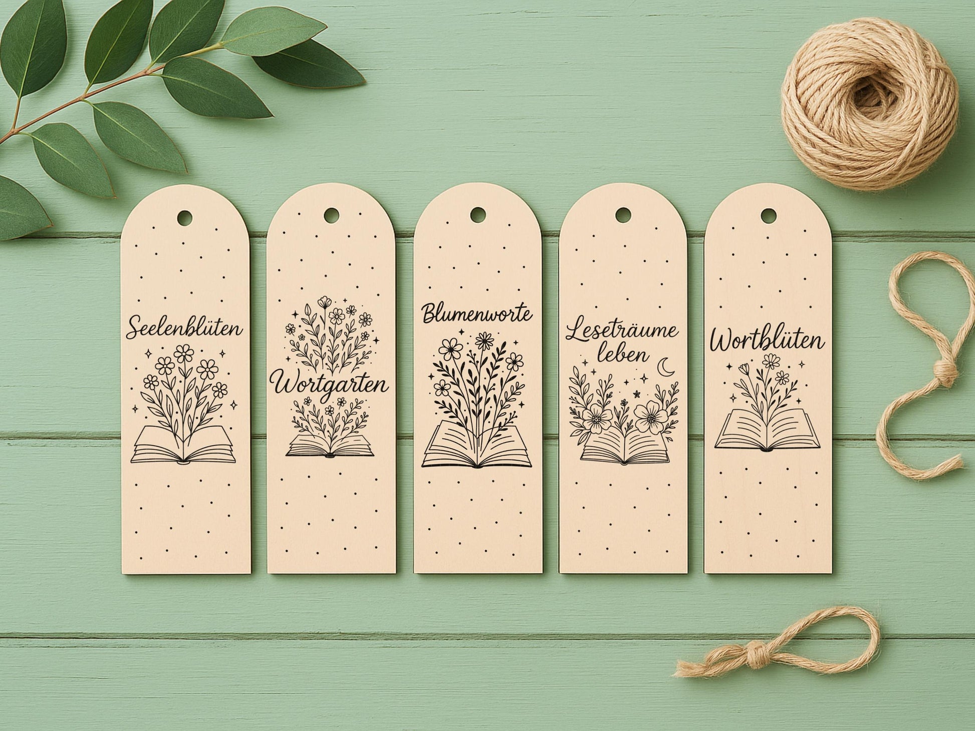 Lesezeichen SVG Datei – Laserdatei & Plotterdatei mit Sprüchen – Bücherliebe Zitate für Gravur und Plotten – Geschenkidee für Leseratten
