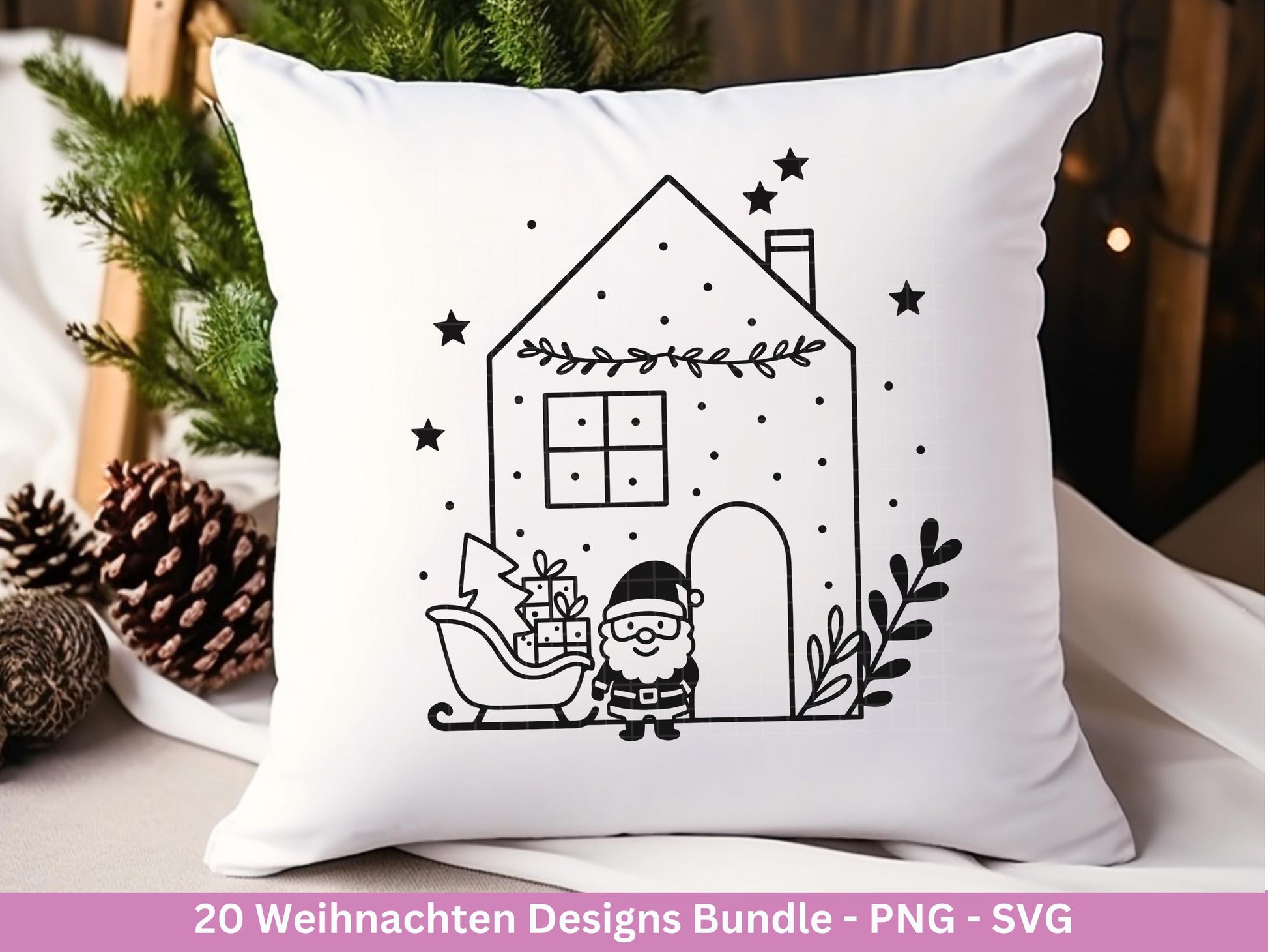 Weihnachten SVG Bundle – Deutsche Plotterdatei & Laserdatei | Frohe-Weihnachten Sprüche, Winter-Deko | PNG SVG | Cricut Silhouette – Diy