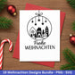 Weihnachten SVG Bundle – Plotterdatei & Laserdatei | Deutsche Sprüche Wintermotive (Kranz, Dorf, Kirche, Schneekugel) | PNG SVG | Cricut