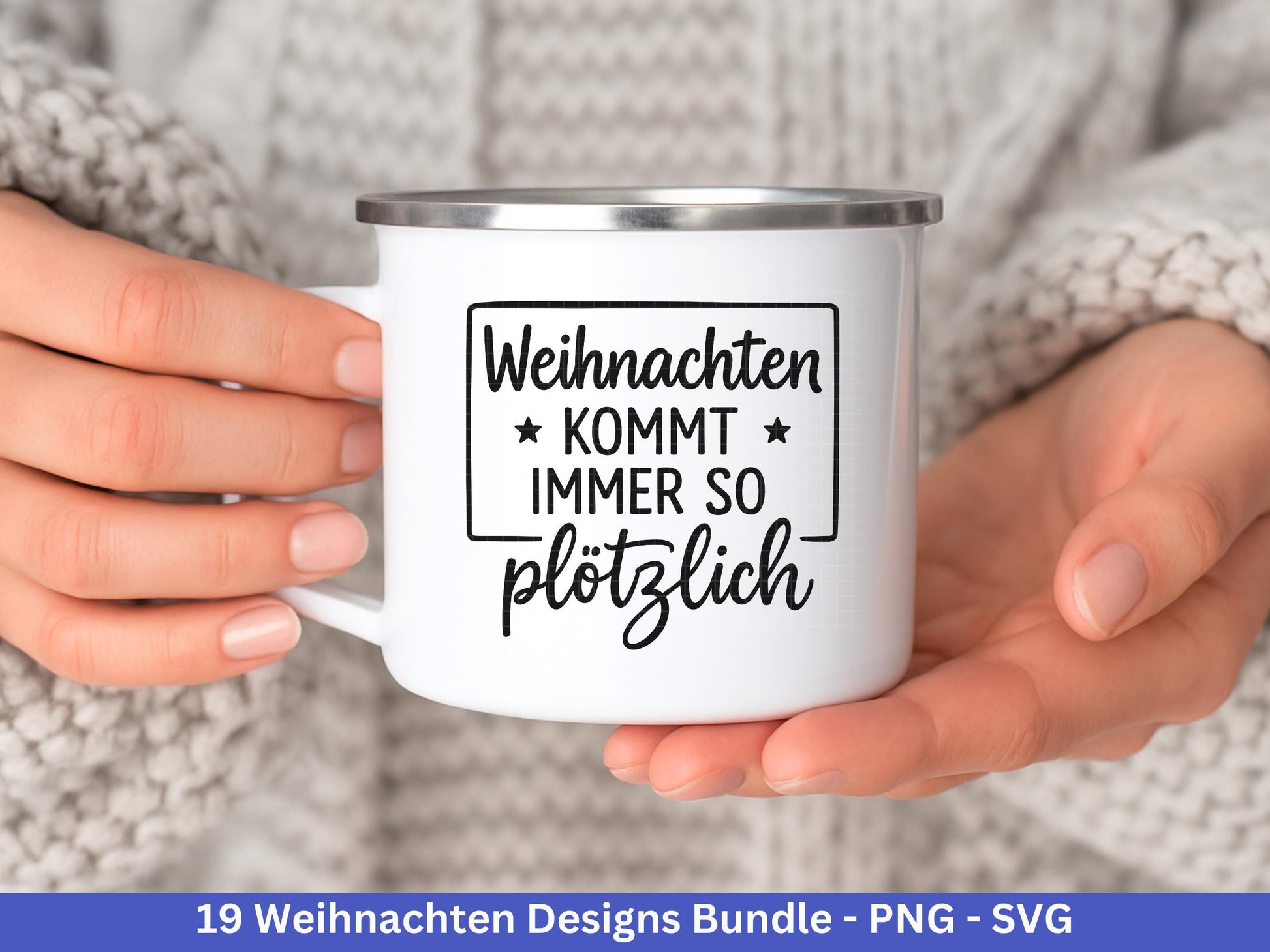 Weihnachten SVG Bundle – Plotterdatei & Laserdatei | Deutsche Sprüche Wintermotive (Kranz, Dorf, Kirche, Schneekugel) | PNG SVG | Cricut