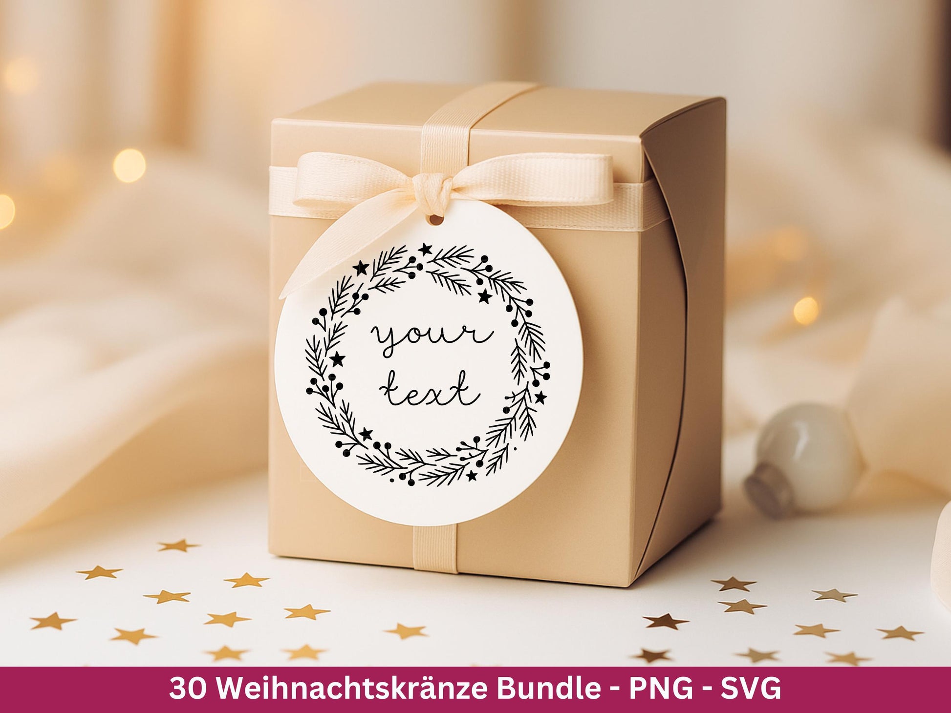 Weihnachtskränze SVG Bundle – Plotterdatei und Laserdatei | Kranz & Adventskranz Rahmen, Weihnachten | Cricut Silhouette | Geschenkidee