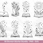 Blumenbuch SVG – Buch-SVG Bundle | Plotterdatei und Laserdatei | Offenes Buch mit Blumen/Wildblumen | Buchliebhaber | PNG Cricut Silhouette