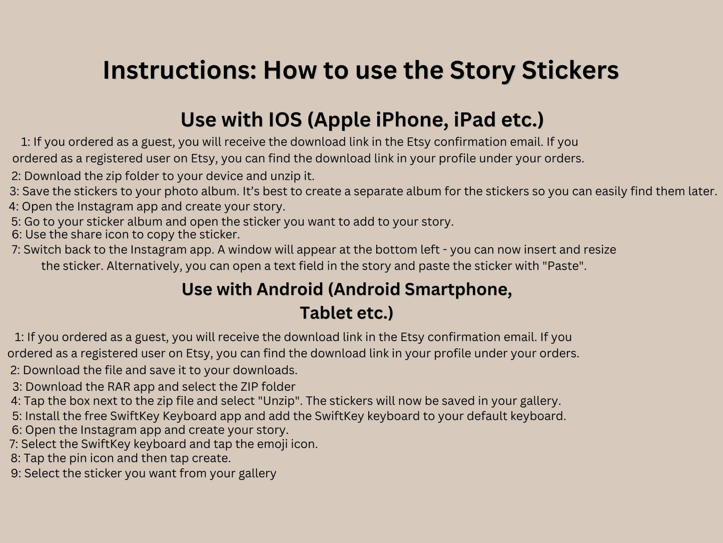 420+ Instagram Story Sticker Rundum Paket XXL - Tagessprüche – Alltag, Clipart – Positive Sprüche Basic Liebe Familie Insta Stories Daily