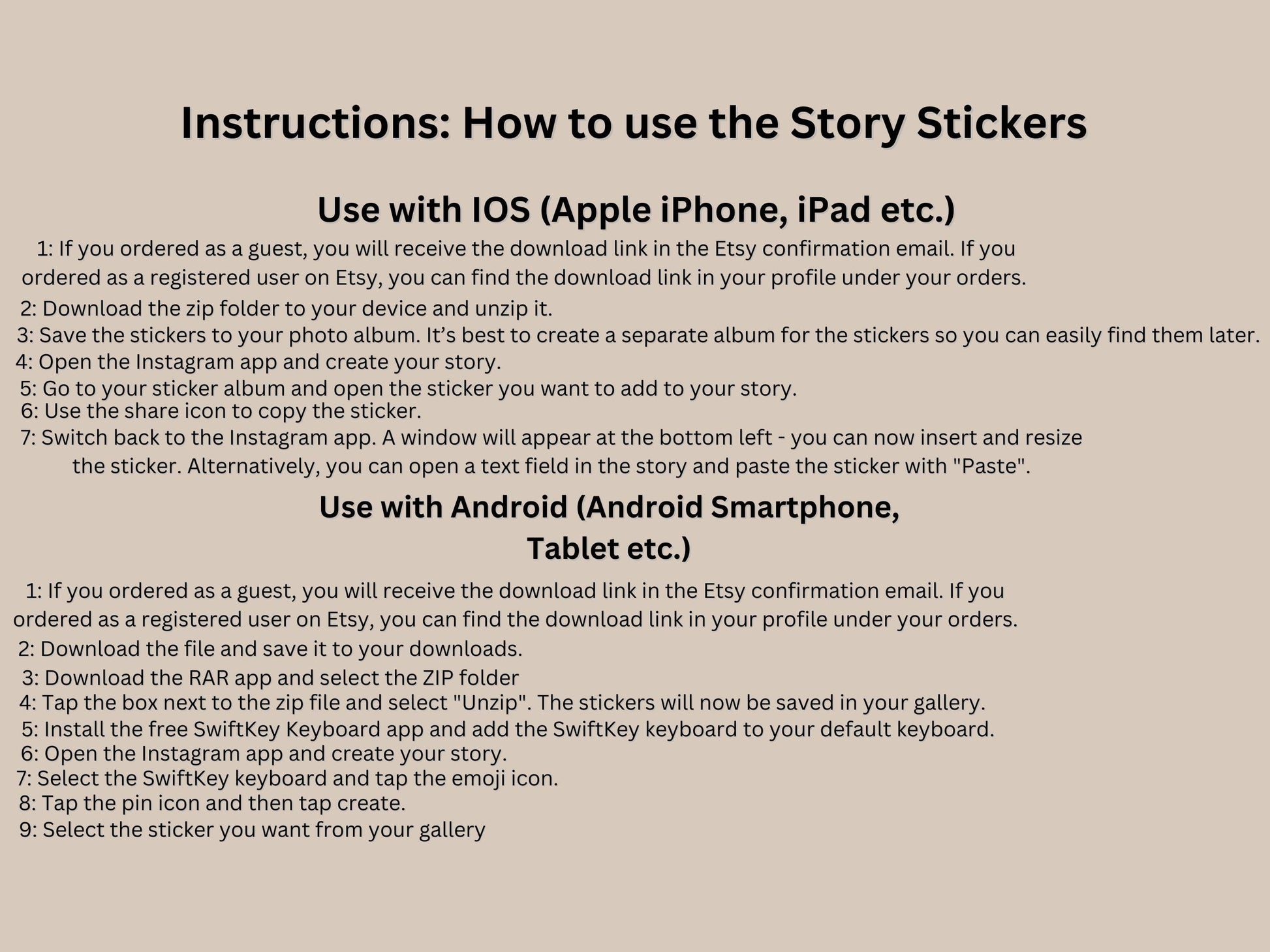 420+ Instagram Story Sticker Rundum Paket XXL - Tagessprüche – Alltag, Clipart – Positive Sprüche Basic Liebe Familie Insta Stories Daily