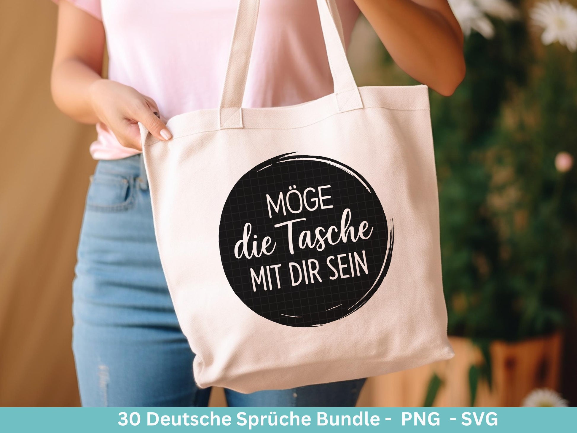 Deutsche Sprüche für Beutel SVG – Taschensprüche Bundle | Plotterdatei & Laserdatei | Jutetasche plotten | Lustige Sprüche Cricut Silhouette
