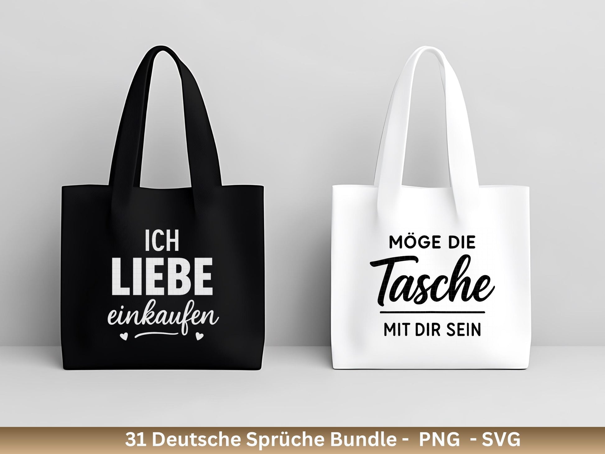 Lustige Shopping Sprüche SVG – Plotterdatei für Beutel, Tassen & Geschenke | Deutsche Zitate Bundle | Geschenkidee | Cricut Silhouette
