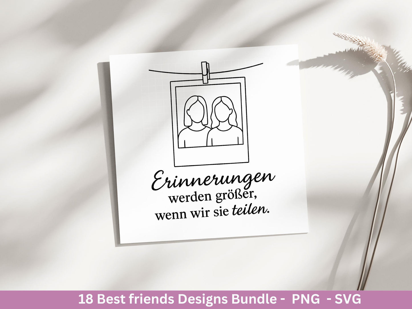Beste Freundin SVG – Plotterdatei und Laserdatei | Freundschaft Sprüche | Geschenkidee Freundin & Schwester | Freundschaft SVG Datei Cricut