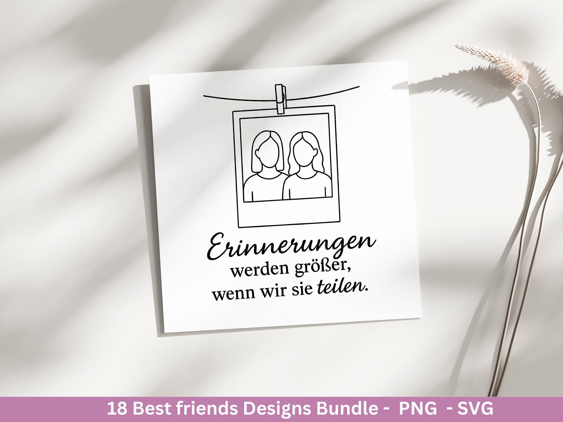Beste Freundin SVG – Plotterdatei und Laserdatei | Freundschaft Sprüche | Geschenkidee Freundin & Schwester | Freundschaft SVG Datei Cricut