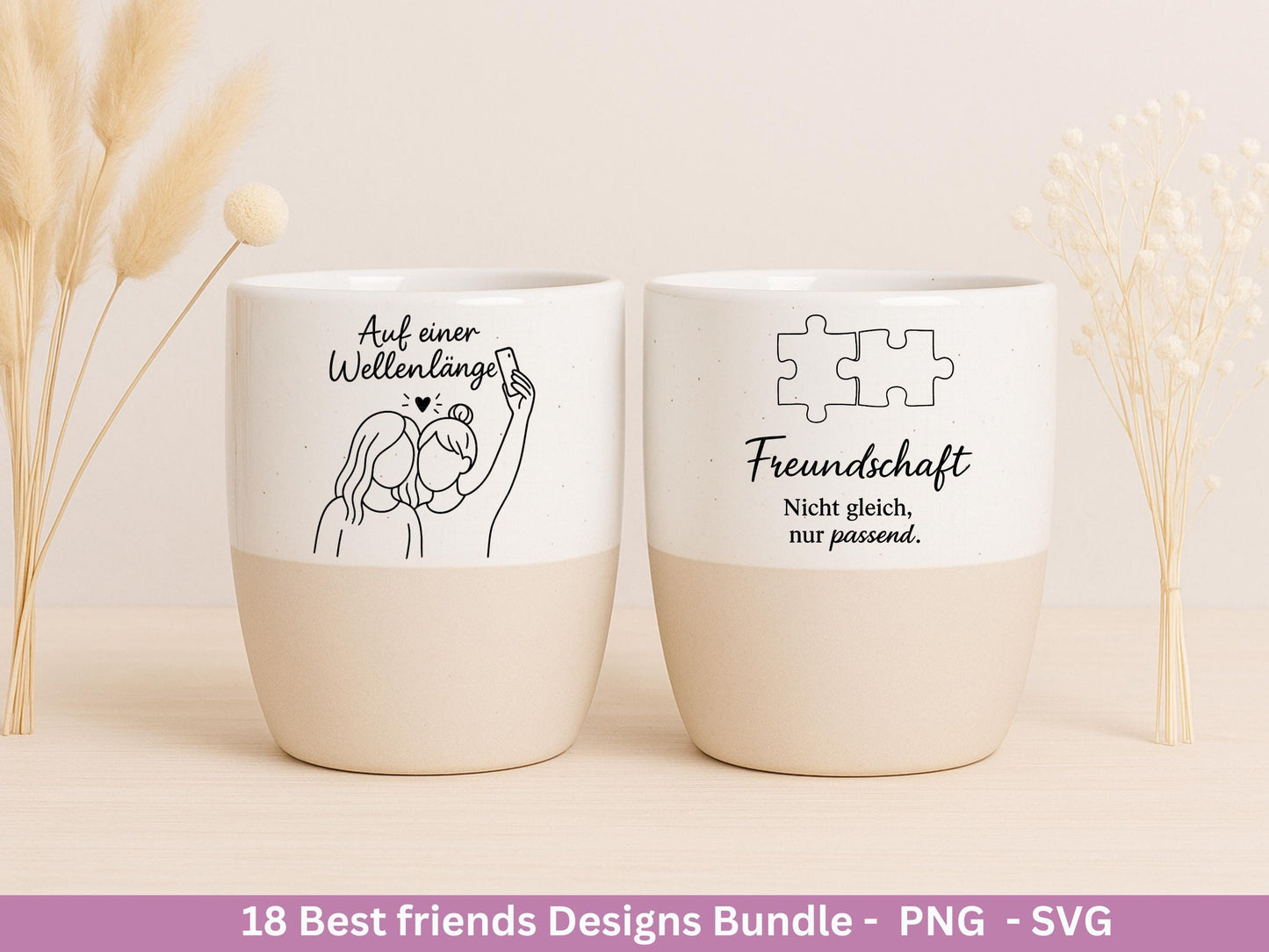 Beste Freundin SVG – Plotterdatei und Laserdatei | Freundschaft Sprüche | Geschenkidee Freundin & Schwester | Freundschaft SVG Datei Cricut