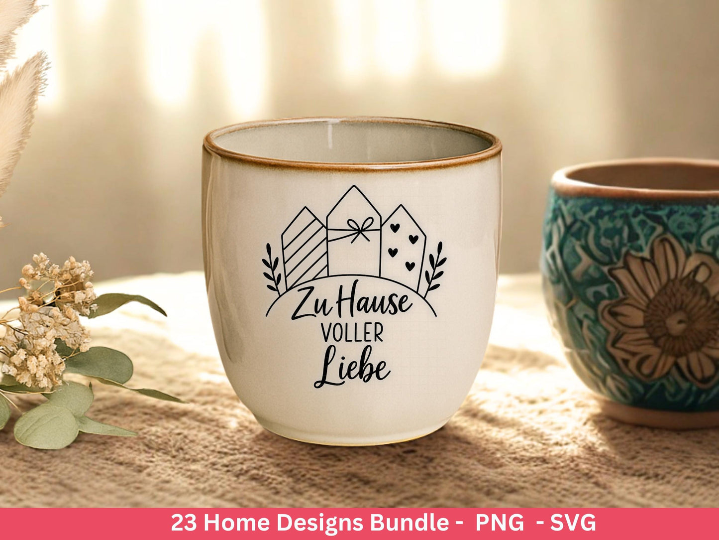 Zuhause SVG – Plotterdatei & Laserdatei | Home Schriftzug | Häuser Sprüche | Geschenkidee Holzbrett | Cricut Silhouette Deko Liebe Herz