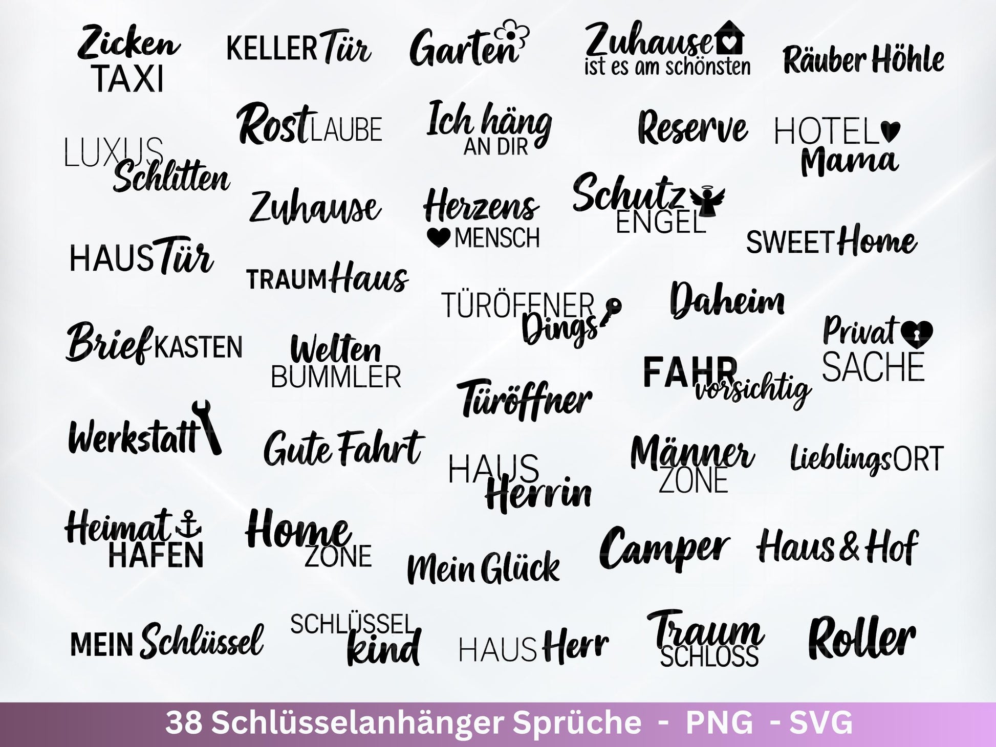 Schlüsselanhänger SVG – Plotterdatei & Laserdatei | Deutsche Sprüche | Geschenkidee für Freundin und Papa | Filz und Holz Anhänger Design