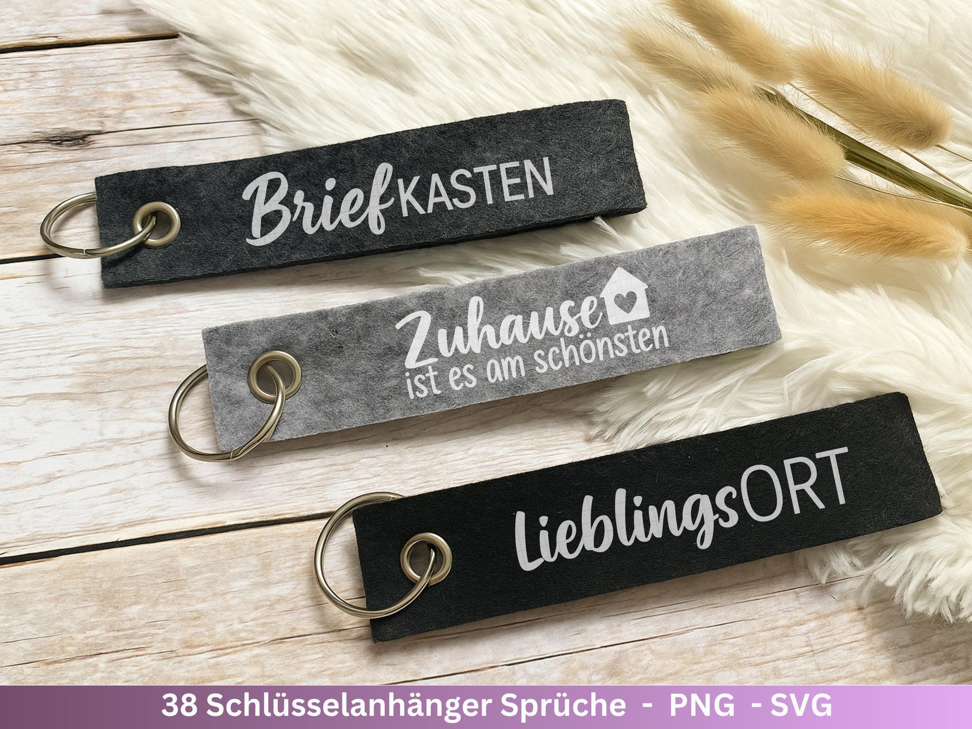 Schlüsselanhänger SVG – Plotterdatei & Laserdatei | Deutsche Sprüche | Geschenkidee für Freundin und Papa | Filz und Holz Anhänger Design