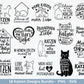 Katzen SVG Bundle – Plotterdatei & Laserdatei | Katzen Sprüche | Katzenliebe Designs | Cricut Silhouette | Katzen Mama | Geschenkidee Katze