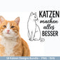 Katzen SVG Bundle – Plotterdatei & Laserdatei | Katzen Sprüche | Katzenliebe Designs | Cricut Silhouette | Katzen Mama | Geschenkidee Katze