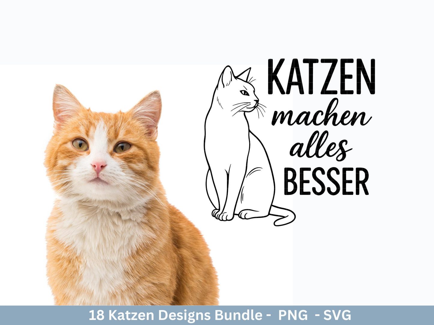 Katzen SVG Bundle – Plotterdatei & Laserdatei | Katzen Sprüche | Katzenliebe Designs | Cricut Silhouette | Katzen Mama | Geschenkidee Katze