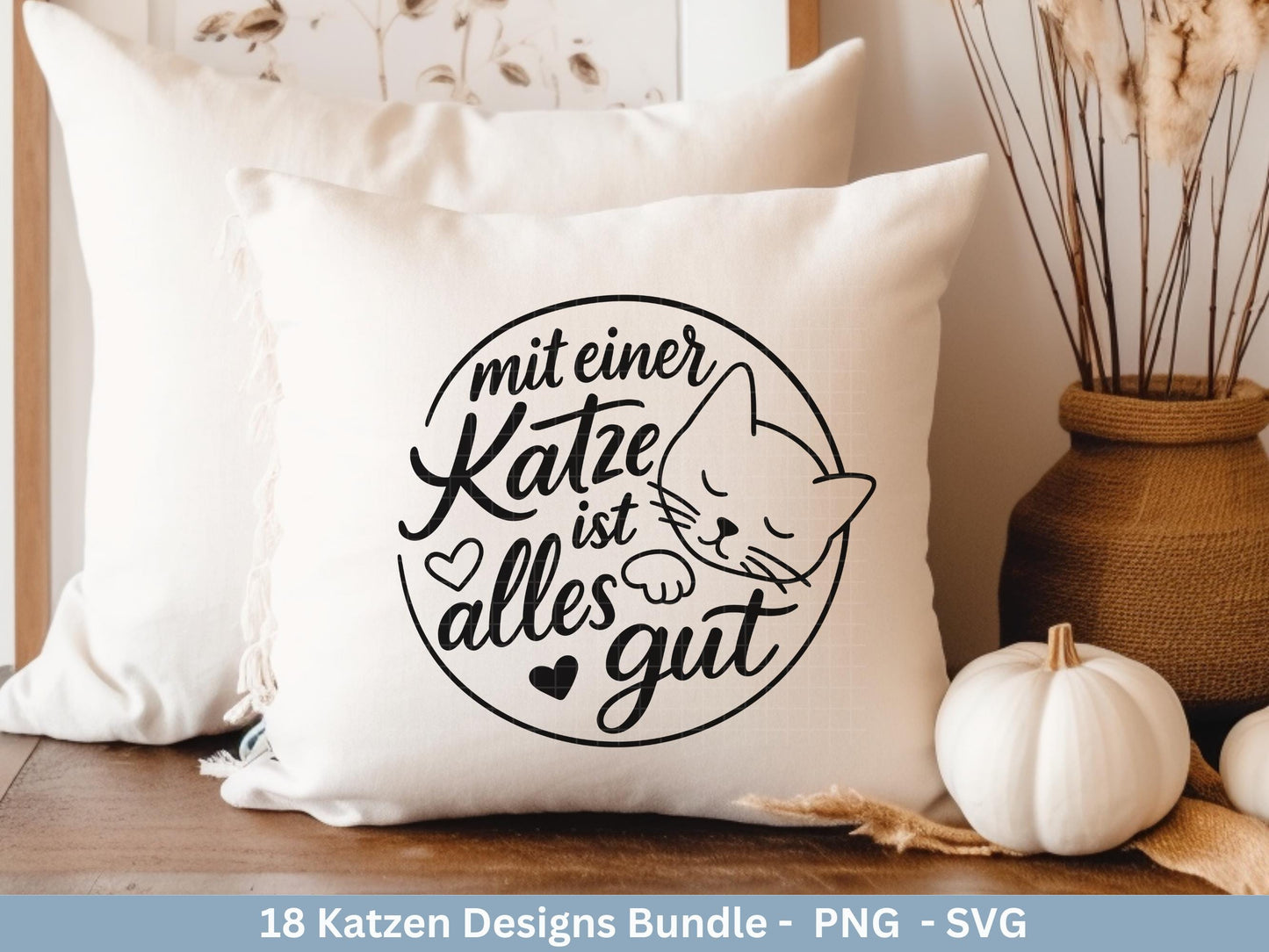 Katzen SVG Bundle – Plotterdatei & Laserdatei | Katzen Sprüche | Katzenliebe Designs | Cricut Silhouette | Katzen Mama | Geschenkidee Katze