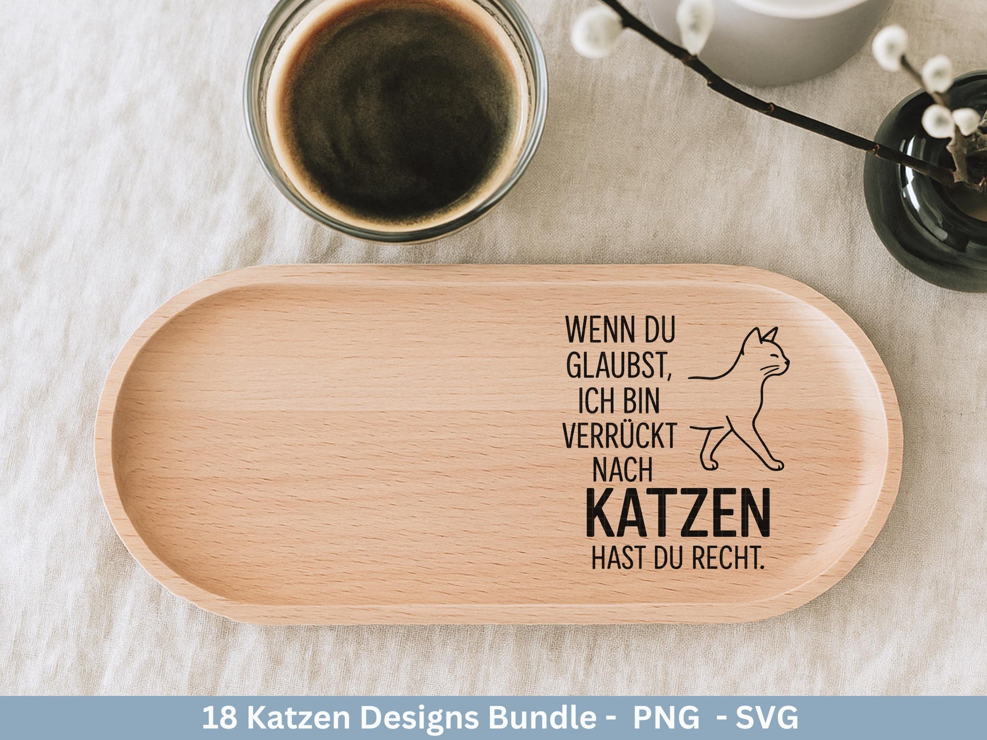 Katzen SVG Bundle – Plotterdatei & Laserdatei | Katzen Sprüche | Katzenliebe Designs | Cricut Silhouette | Katzen Mama | Geschenkidee Katze
