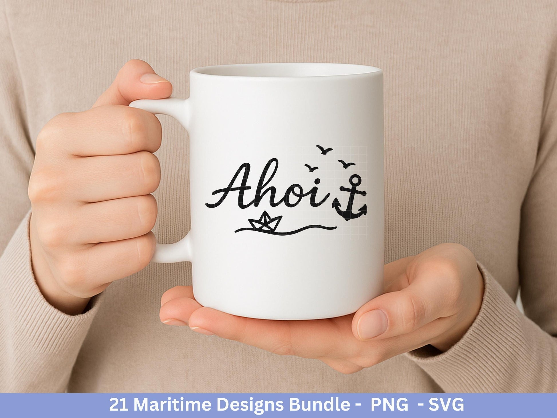 Maritim SVG Bundle – Plotterdatei & Laserdatei | Ahoi, Heimathafen , Leuchtturm | Nordsee Ostsee Liebe | Maritime Sprüche | Geschenkidee