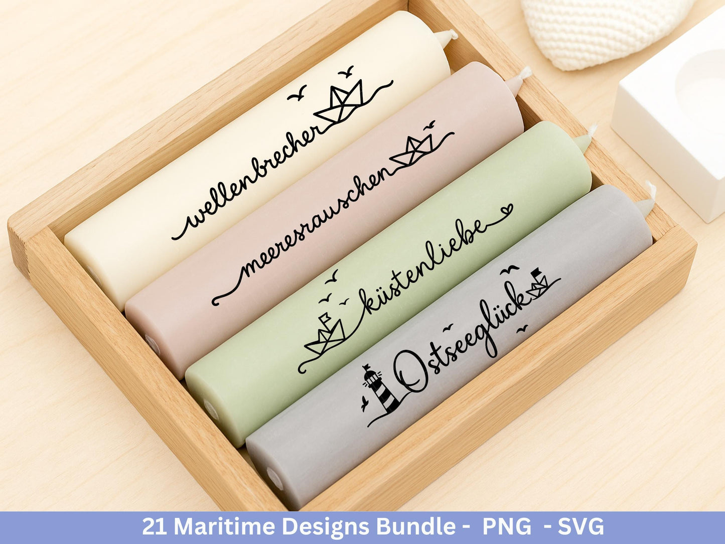 Maritim SVG Bundle – Plotterdatei & Laserdatei | Ahoi, Heimathafen , Leuchtturm | Nordsee Ostsee Liebe | Maritime Sprüche | Geschenkidee