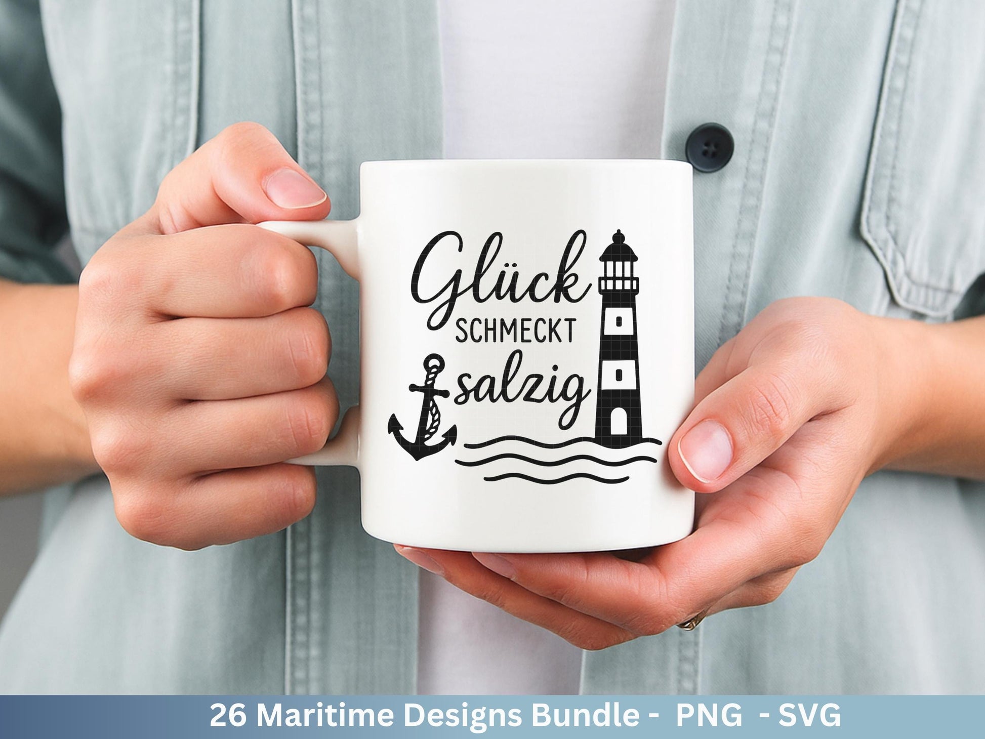 Maritim SVG Bundle – Plotterdatei & Laserdatei | Moin, Leuchtturm , Möwen | Nordsee Ostsee Sprüche | Küstenliebe | Cricut Silhouette Design