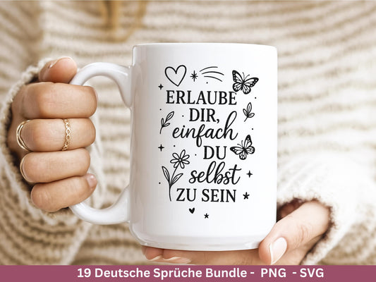 Positive Sprüche SVG – Plotterdatei & Laserdatei | Deutsche Zitate | Lebensweisheiten | Glück Liebe Blumen | Cricut Silhouette Geschenkidee