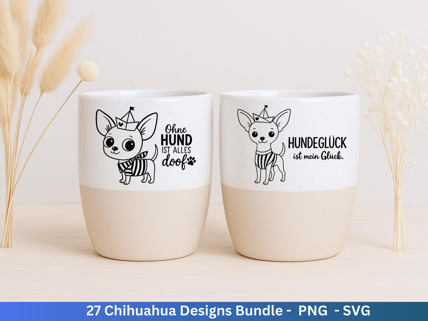 Chihuahua SVG Bundle – Plotterdatei & Laserdatei | Hunde Sprüche | Dog Lover | Hundeliebe | Maritim | Geschenkidee Hundefan Cricut