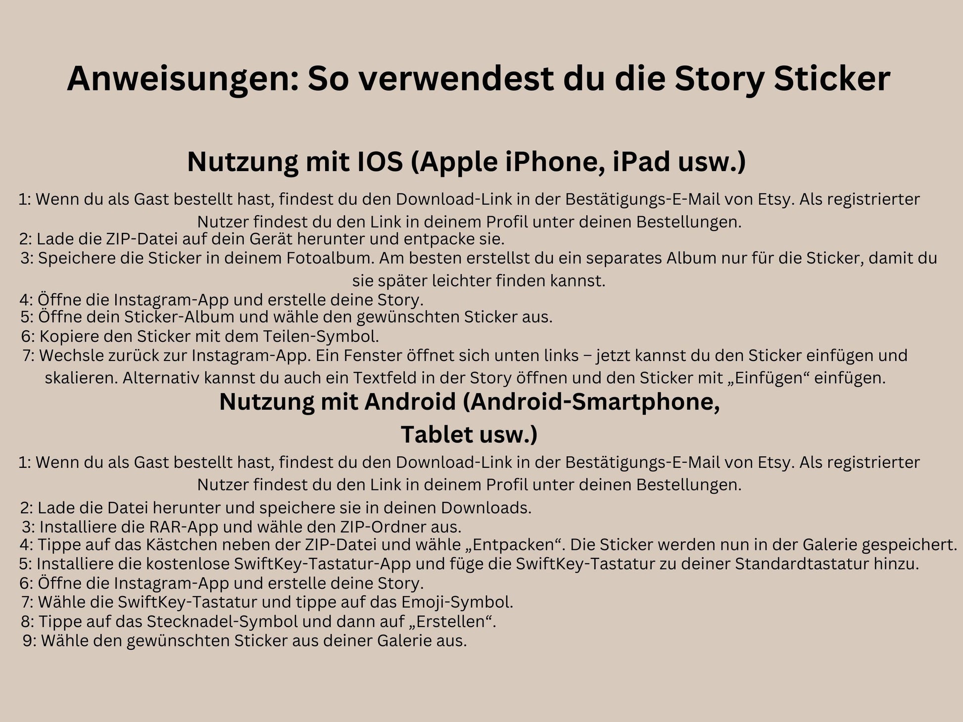 420+ Instagram Story Sticker Rundum Paket XXL - Tagessprüche – Alltag, Clipart – Positive Sprüche Basic Liebe Familie Insta Stories Daily