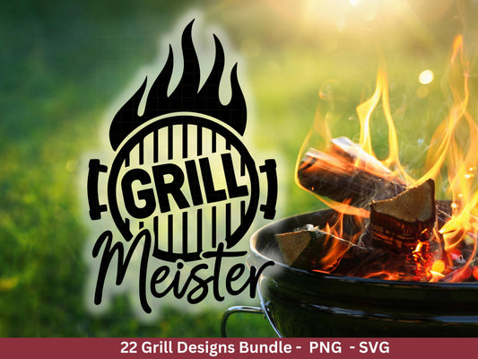 Grillen SVG – Plotterdatei & Laserdatei | Grillmeister Sprüche | BBQ Chef | König des Grills | Männer Geschenkidee Gravur Cricut Silhouette