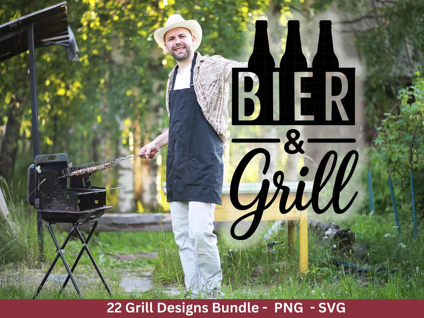 Grillen SVG – Plotterdatei & Laserdatei | Grillmeister Sprüche | BBQ Chef | König des Grills | Männer Geschenkidee Gravur Cricut Silhouette