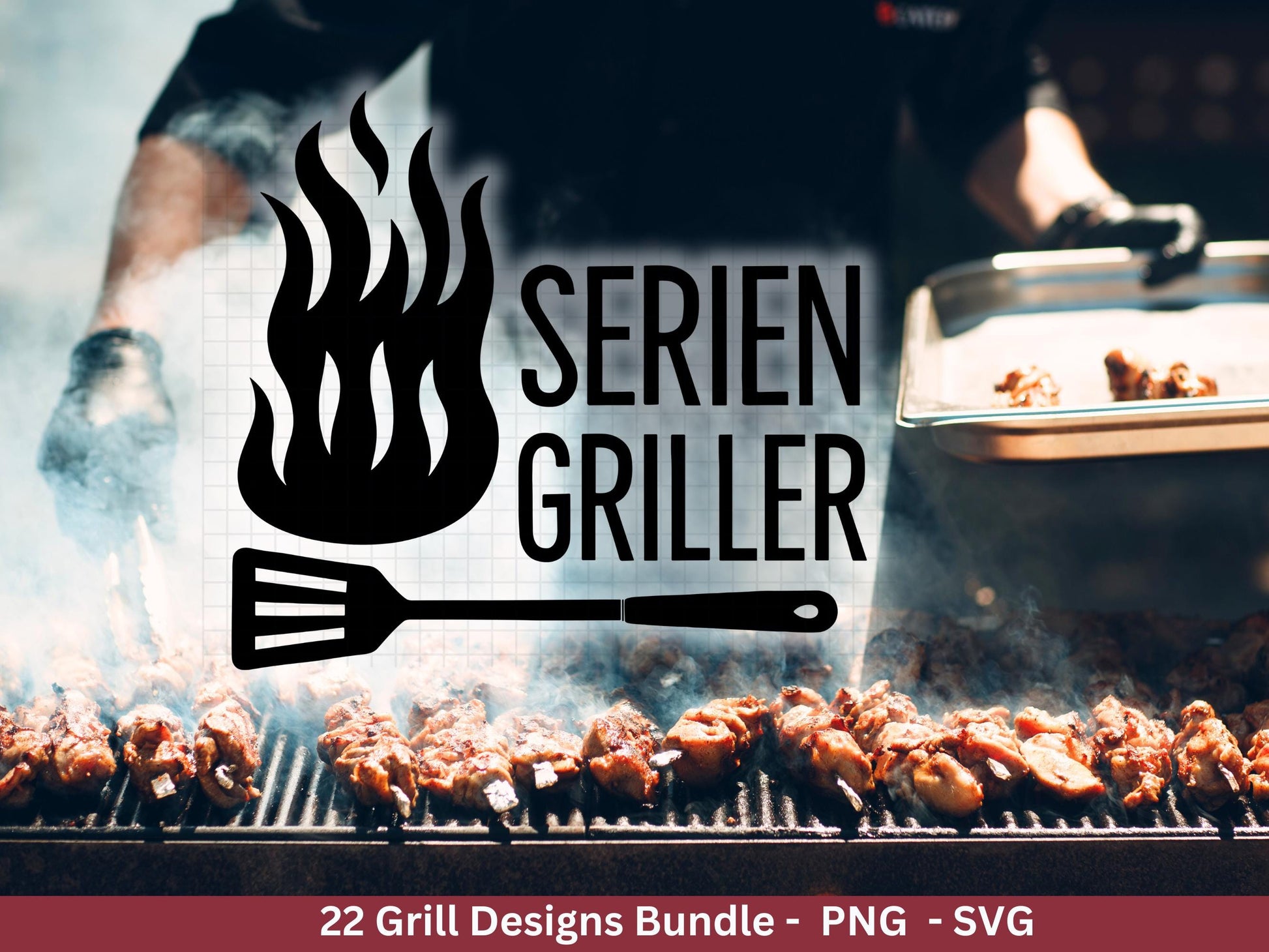 Grillen SVG – Plotterdatei & Laserdatei | Grillmeister Sprüche | BBQ Chef | König des Grills | Männer Geschenkidee Gravur Cricut Silhouette