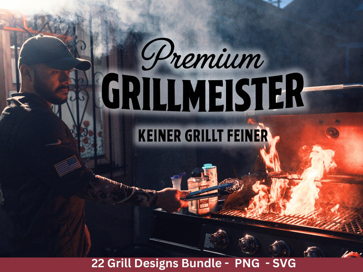 Grillen SVG – Plotterdatei & Laserdatei | Grillmeister Sprüche | BBQ Chef | König des Grills | Männer Geschenkidee Gravur Cricut Silhouette