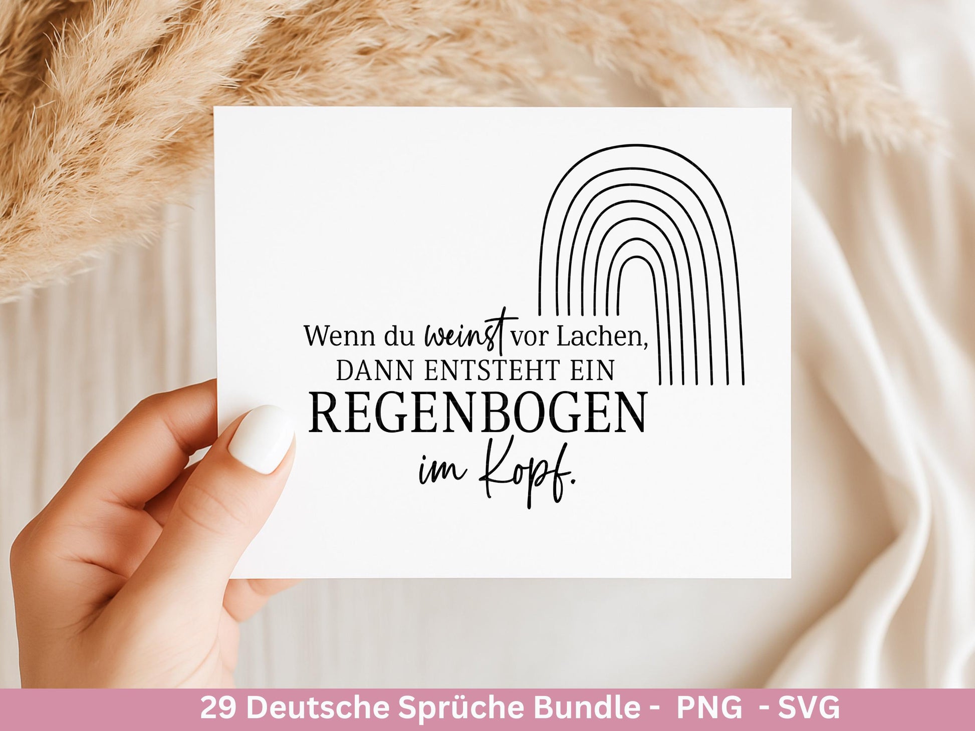 Positive Sprüche SVG – Plotterdatei & Laserdatei | Deutsche Zitate | Freundschaft | Inspiration | Regenbogen Design | Geschenkidee Cricut