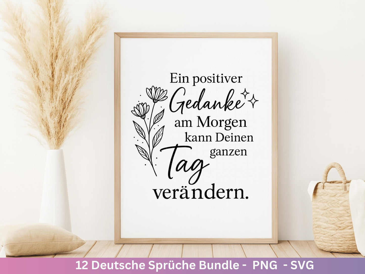 Deutsche Sprüche Plotterdatei - Positive Sprüche Svg - Laserdatei Sprüche - Inspirierende Zitate - Laserdatei Sprüche - Geschenk Freundin